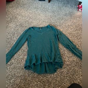 Yest peplum long sleeve top